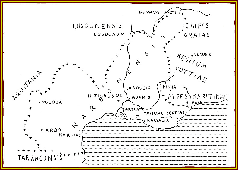 la Provincia Narbonensis Istòri Nostro